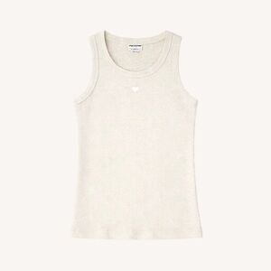Kerri Rosenthal Cream Embroidered Heart Tank